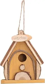 ifundom 1Pc Wooden Bird House Durable Pet Nest Decor for Birds Lightweight Hanging Nest for Garden Home and Balcony Craftsmanship for Art Adornment