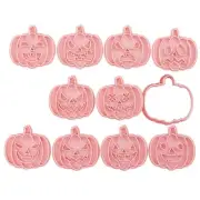 10Pcs Halloween Pumpkin Biscuits Cookie Stamps Fondant Pastry Mold