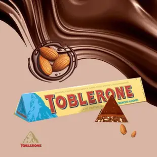 【TOBLERONE】瑞士三角牛奶巧克力-脆杏仁口味(100g)