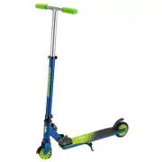 Mongoose 100mm Vortex F2 Folding Scooter Blue & Green. BRAND NEW IN THE BOX
