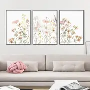 Wildflower 3 sets Canvas Wall Art