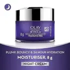 Olay Night Cream Mini: Regenerist Retinol 24 Moisturiser For Hydrated Plump 8gm