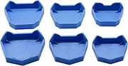 Veemoon 6pcs Tooth Gypsum Base Models Plaster Container Base Former Molds Clinic Tool Model Base Dentist Tool Silicone Base Molds with Notches Silica Gel Blue