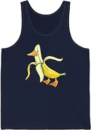 [Sumairah] Funny Banana Duck. Anthropomorphic Vegetarian Pet Vegan Fruit Bird Animal Tank Top Men Women