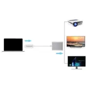 Plug and Play USB3.1 Type C to VGA Adapter Cord Converter Cable Line Easy Use