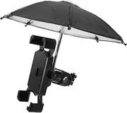 1 Set Adjustable Phone Holder with Umbrella for Motorcycles Bicycles Electric Scooters Rainproof Shockproof Design for Enhanced Stability Quick Installation Cute Appearance