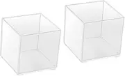 Totority 2Pcs Plastic Terrarium Planter Vase for Succulent Plants Desktop Hydroponic Container with Lid for Easy Plant