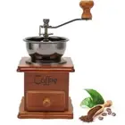 Kitchen Manual Coffee Grinder Mini Retro Wooden Coffee Bean Grinder Catch Drawer