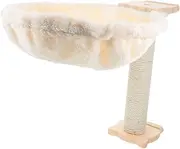 1Set Floating Cat Hammock Spoon Shape Soft Cat Tree Bed Stylish Lint Covered Kitten Rest Space Scratchproof Replacement for Cat Climbing Frame for Indoor Use