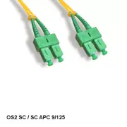LOT10 3 Meter SC/SC APC OS2 9 /125 Duplex Single-Mode Fiber Optic Cable OFNR