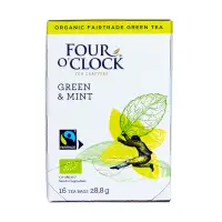 在飛比找家樂福線上購物網優惠-FOUR O'CLOCK 有機薄荷綠茶 28.8g【Mia 