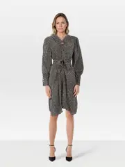 Black Silk Polkadot Dress