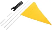 KOMBIUDA Stroller Safety Flag Yellow Flag for Bicycle Reflective Waterproof Flag Pole Enhance Visibility for Boys and Girls Riding