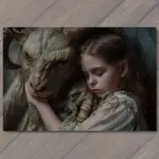 4x6" Scary Monster Girl Weird Creepy Unusual Nightmare Pet Imaginary Friend