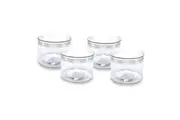 Swosh [4PCE] Vanity Storage Organizer Canister,Stylish and Functional Container for Storing Cosmetics