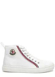 Moncler Kids Anyse II Canvas Hi-top Sneakers - White - 37 (IT37/ UK4 Kids) 37 (IT37/ UK4 KIDS)
