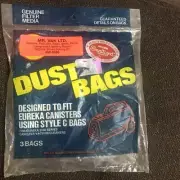 BRAND NEW Dustbags Fits Eureka Canisters 3100 Dust Bags VCB Brand 3 Pack Bag NIP