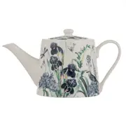Ashdene Iris Garden Fine Bone China Kitchenware Floral Infuser Teapot w/Lid