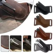 Leather Sheath Pouch Cover Case Belt Holder for Folding Tools Flashlight Outdoor