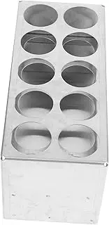 JECOMPRIS Stainless Steel Test Tube Rack Fish Tank Water Test Kit Fish Tank Testing Kit Heavy Duty Clothes Rack Needles Storage Tube Propagation Tubes Flask Cork Test Tube Station Aquarium