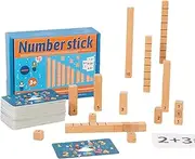 Counting Cubes - Odorless Wooden Number Building Blocks | Education Supplies, Board Games for Friends, Family, Develop Hand-Eye Coordination