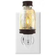 Rustic Mini Mason Jar Night Light in Bronze | Auto On/Off Sensor | Plug in Fa...