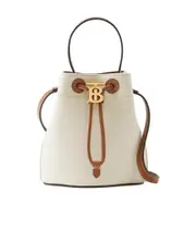 Burberry Mini TB Logo Plaque Bucket Bag One size Nude