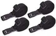 [ANSUJINFENG] Luggage Straps, Multifunctional Luggage Packing Straps, Adjustable Nylon Straps with Quick Release Buckles for Camping, suitcases, Hand Luggage, Backpacks, Sleeping Bags, etc.4 Pack (Black, 100x2.5cm)