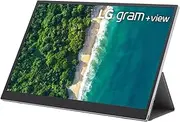 LG Electronics Portable Monitor, View 16-inch with USB Type-C, DCI-P3 99% (Typ.), On Screen Control, Auto Rotate, LG gram +View Cover