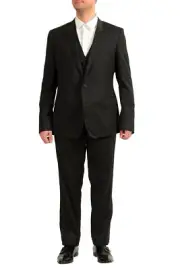Dolce & Gabbana Men's "Gold" 100% Wool Striped Three Piece Suit US 34R IT 44R