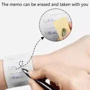 Slap Bracelets Memos Pad Ruler, Writable Erasable Slap Bracelets for Memos Note