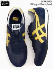 Onitsuka Tiger SERRANO 1183B400 400 MIDNIGHT PURE GOLD Brand New UNISEX