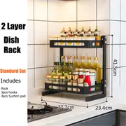 3 Tier Stainless Steel Storage Rack Countertop Spice Jars Bottle Shelf Kitchen Spice Rack #1