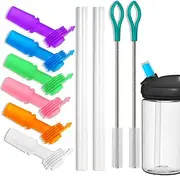 Powerful 10 Pack Bite Valve and Straw Fit All CamelBak Eddy Kids Water Bottle(6 Bite Valve & 2 Straws & 2 Brushes)