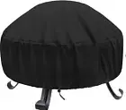 Round Fire Pit Cover Waterproof Heavy Duty Patio Fire Bowl Cover Fits 22-34 Inch
