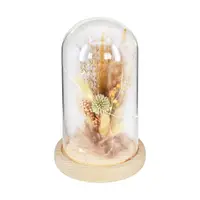 在飛比找蝦皮商城優惠-【YU Living】LED 永生花束裝飾玻璃盅 乾燥花束玻