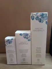 MARY KAY NATURALLY PURIFYING CLEANSER/EXFOLIATING POWDER/NOURISHING OIL.