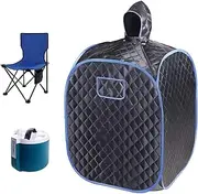 WOOYOOTE Portable Folding Steam Sauna with 1000W&2L steam Generator, Personal Sauna Tent for Relaxation, Fast Heating in 6 Min, with Remote Control