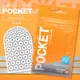 !送潤滑液!日本TENGA．POCKET 輕薄口袋型自慰套-HEXA BRICK(蜂巢橘)*R-20.情趣用品.跳蛋.飛