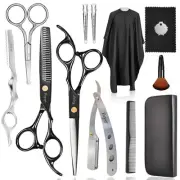 Hair Cutting Scissors Barber Shears Kit, Capas De Barbero Profesional Hair Th...