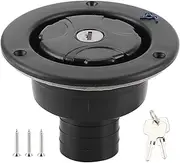 RV Fresh Water Locking Cap, Water Inlet Filler Cap with 2 Keys, Plastic Retrofit Leak Proof Caravan Locking Universal Equipment for RV Camping Trailer Motorhome