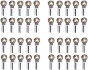 40Pcs Metal M3 Link Tie Rod End Joint for 1/10 RC Car Crawler AXIAL SCX10 D90 D110 CC01,Silver