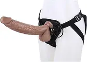 SAHOOSAFETY 29cm Silicone Strap-On Dildos Strap-On Penis for Women Removable Dildos with Strong Suction Cup Butt Plug SM Erotic Masturbator Sex Toys for Men Women(B Brown)