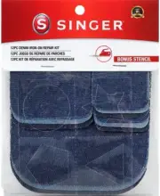 Singer Iron-On Patch Repair Kit 12/Pkg-Assorted Denim, 00079