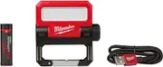 Milwaukee USB Rechargeable Rover Pivoting Flood Light Kit - LED - 550 Lumens - 3 Light Modes - IP54 Rated - Compact & Portable - Magnetic Base - 2 ft. USB Cable