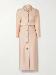 [Marie Adam-Leenaerdt] Marie Adam-Leenaerdt - Belted Stretch-satin Trench Coat - Neutral - FR 42 FR 42 Neutrals