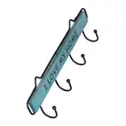 (Green)Wood Wall Hanger Wall Mounted Clothes Holder Coat Rack Key Hook For