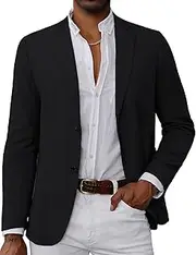 [GRACE KARIN] Men's Casual Blazer Suit Jackets 2 Button Lightweight Sport Coats