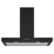 Smeg 90cm T Shaped Canopy Rangehood Black Gloss KBTAU900NE