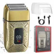 Electric Shavers for Men,Waterproof Head Shavers Triple Foil Beard Trimmer,Barber Supplies LED Displays,USB Charging Shaver,